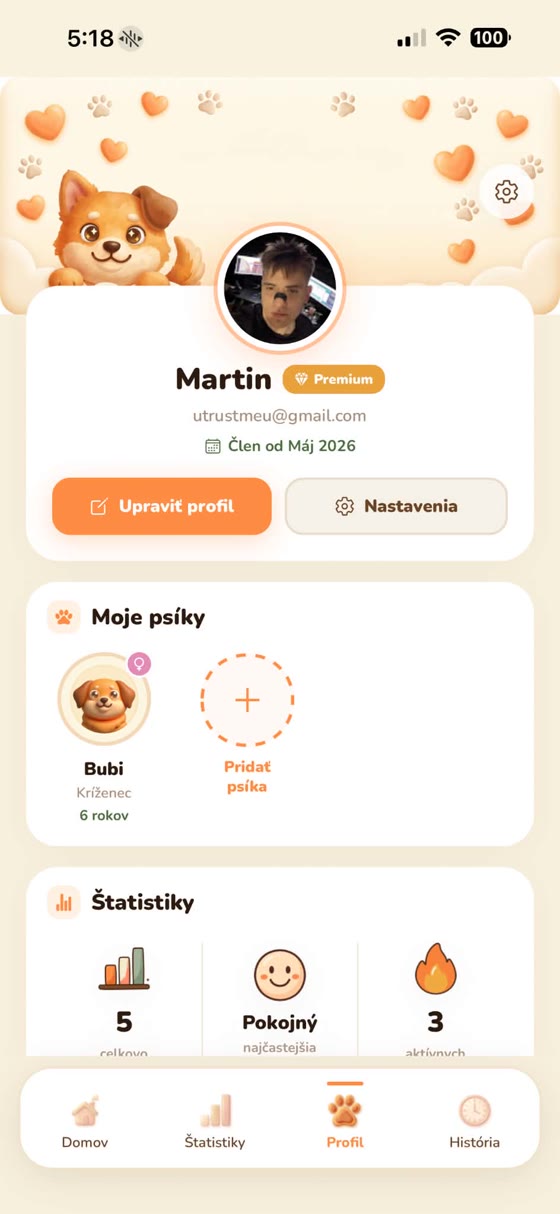 Profil v PawTalk
